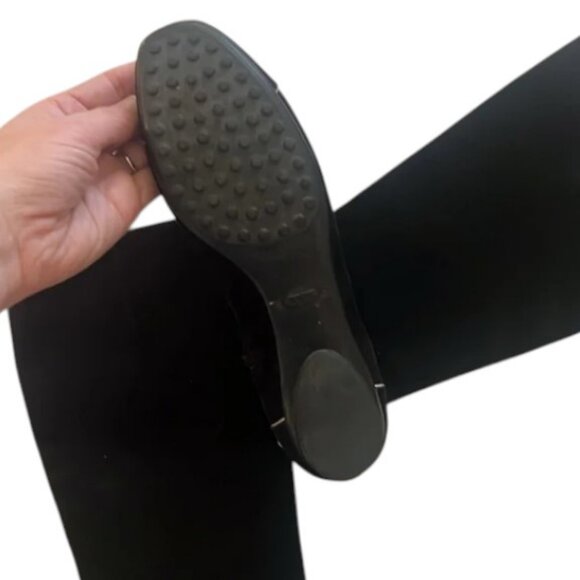 Tod's Gommino black suede flat high boots size 36.5 - Picture 11 of 13